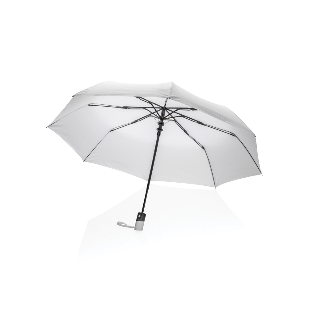 21" Impact AWARE™ RPET 190T mini auto open paraplu - kopen of bedrukken - wit (± PMS White)