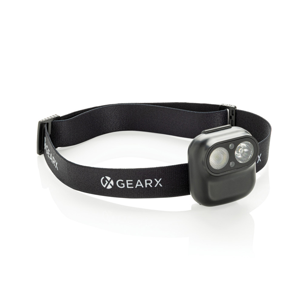 Gear X RCS recycled plastic hoofd lamp met motion sensor