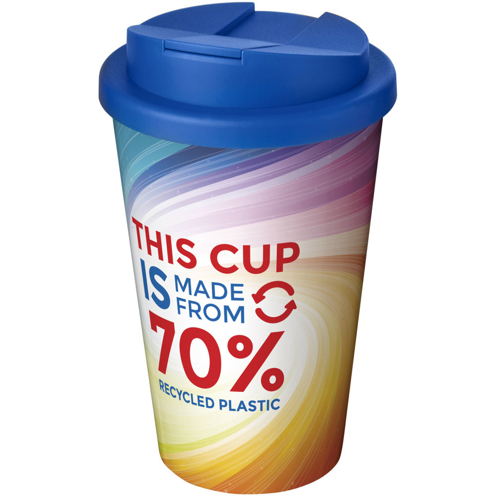 Brite-Americano® Eco 350 ml morsvrije geïsoleerde beker - met logo of onbedrukt bestellen - Middenblauw