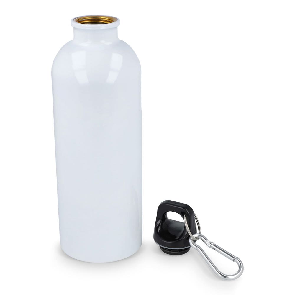 Gerecycled RVS Enkelwandige fles met Karabijnhaak 500ml