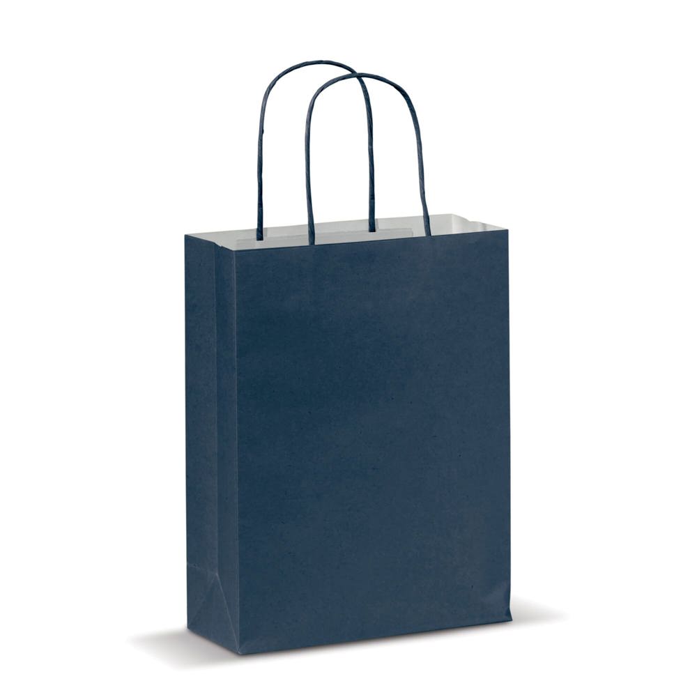 Draagtas papier klein 120g/m² - kopen of bedrukken - Donkerblauw