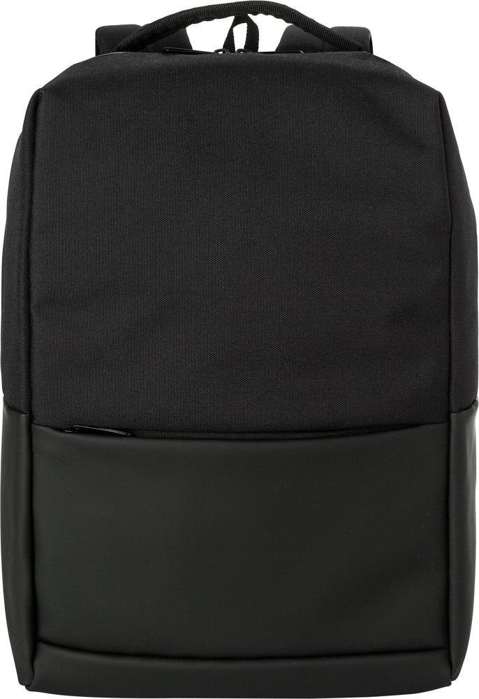 Polyester (600D) laptoptas Oscar - voor bedrijven en relatiegeschenken - zwart