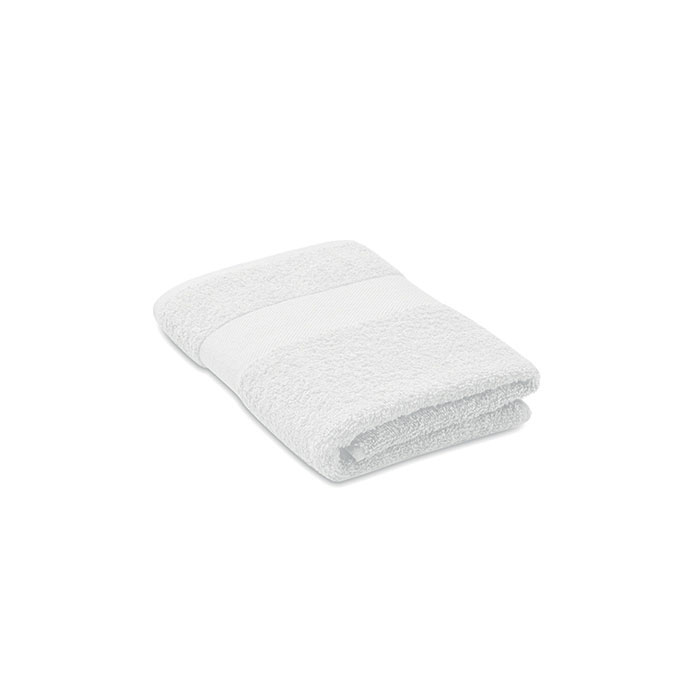TERRY - Handdoek organisch 100x50 - bedrukt of onbedrukt verkrijgbaar - Wit