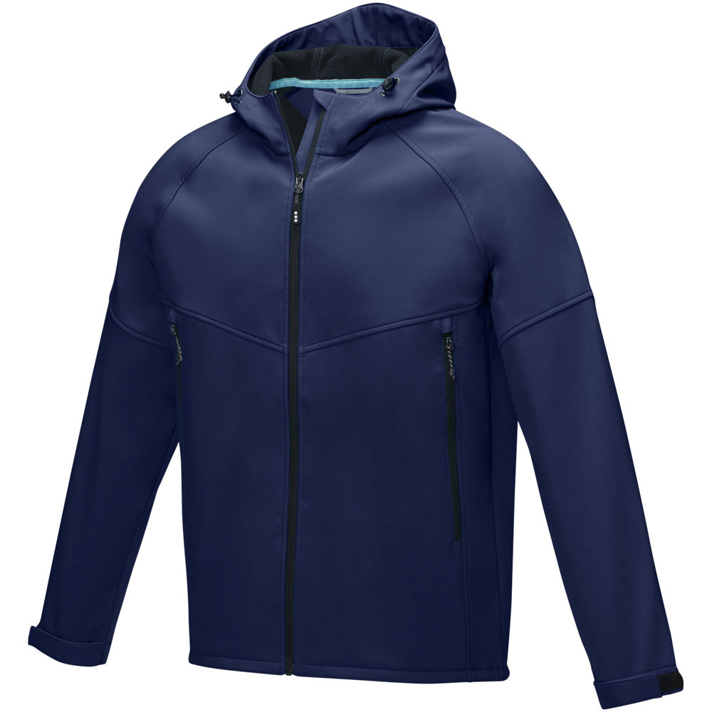 Coltan heren GRS-gerecycled softshell jack - bedrukt of onbedrukt verkrijgbaar - Marineblauw