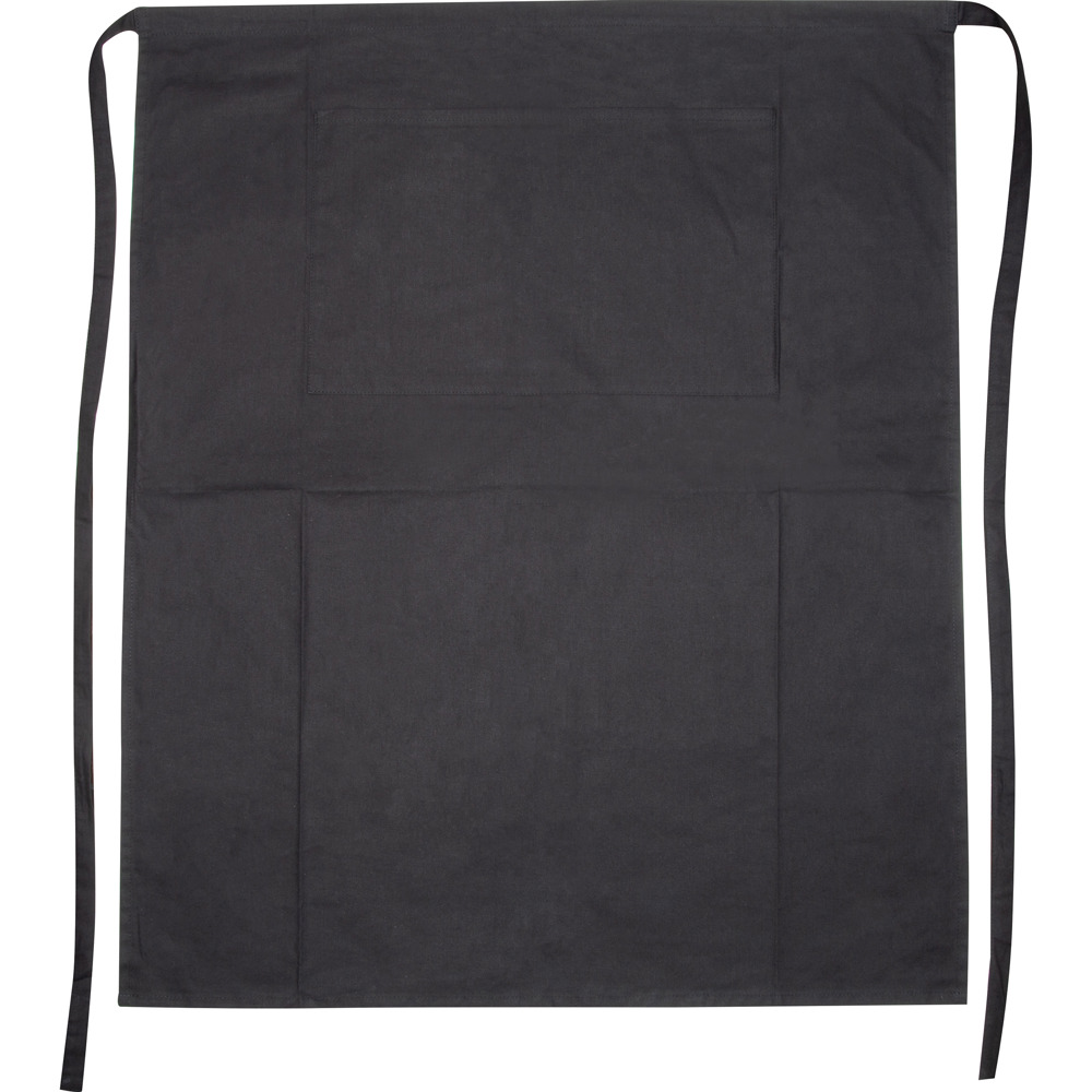 Schort large van 180g Eco Tex - bedrukt of onbedrukt verkrijgbaar - zwart