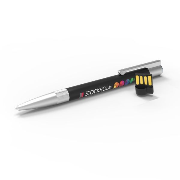 USB Pen Stockholm- Zwart- 4GB 2.0