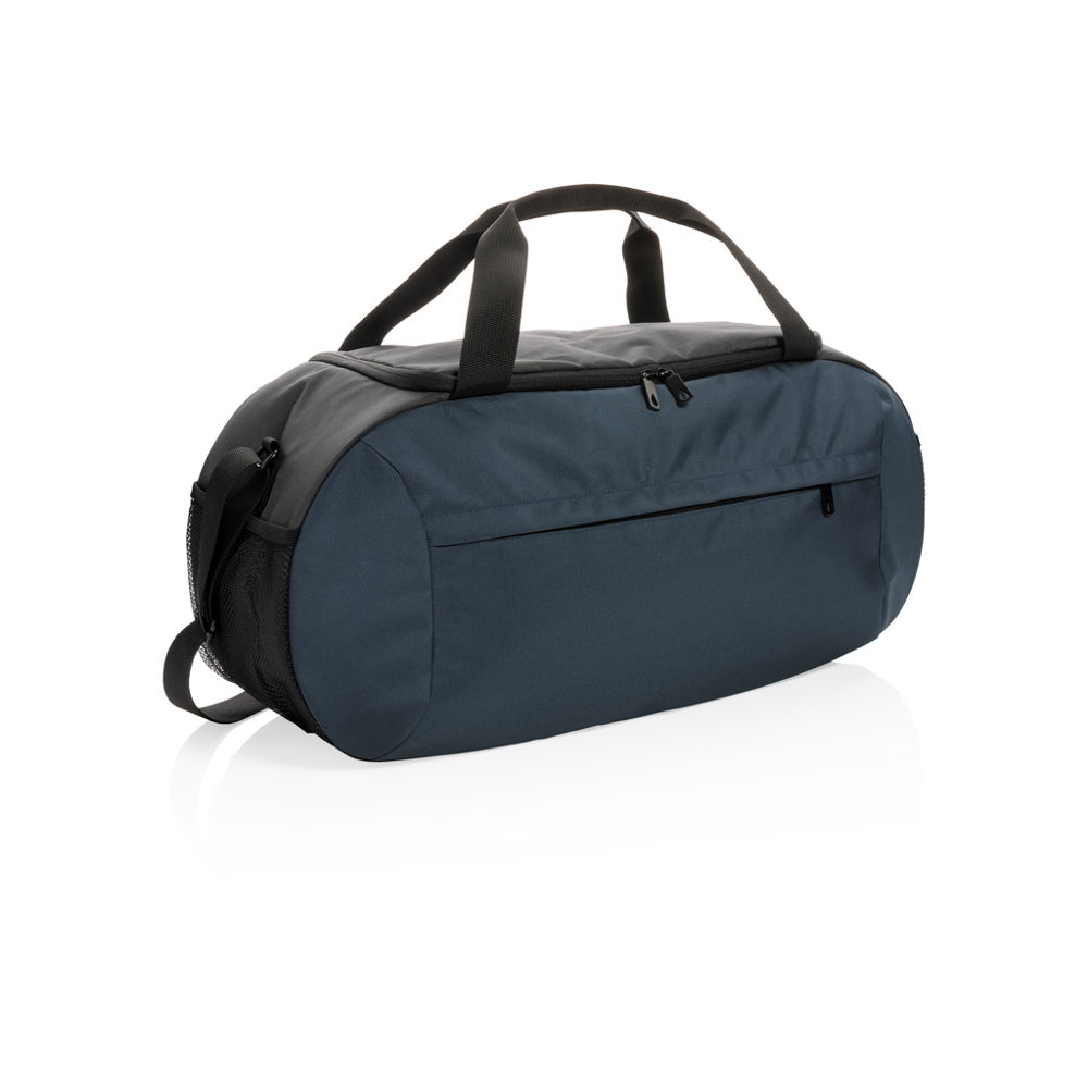 Impact AWARE™ RPET moderne sporttas - voor bedrijven en relatiegeschenken - donkerblauw (± PMS 539)