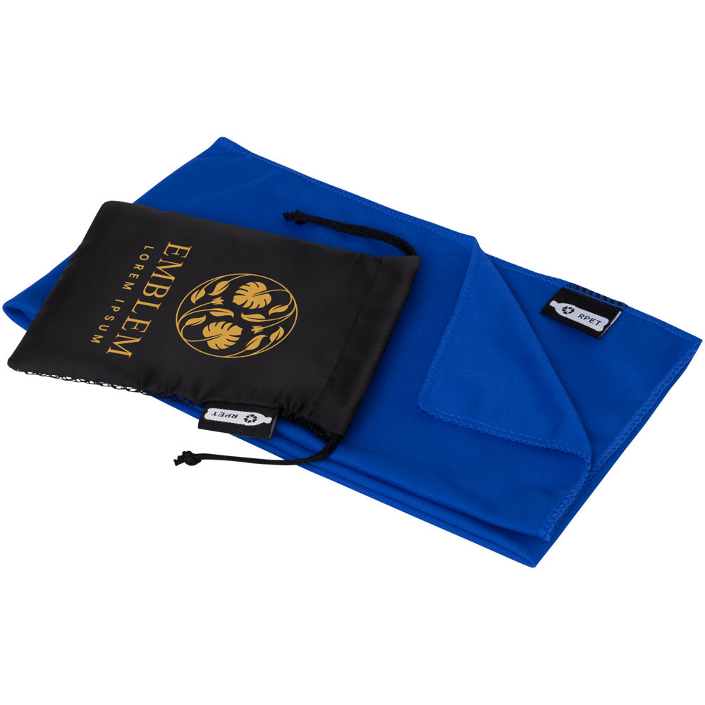 Raquel gerecyclede PET sport koelhanddoek in een pouch 80 x 30 cm