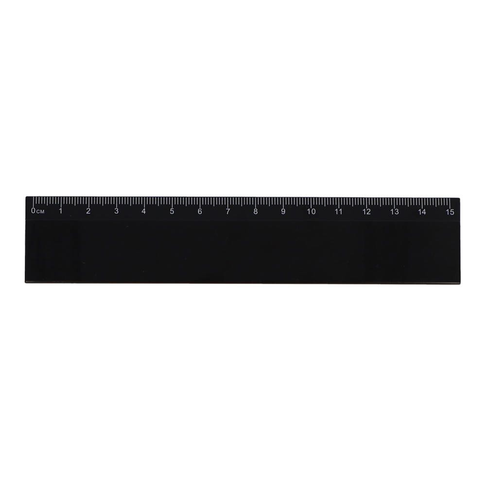 Liniaal 15cm - voor bedrijven en relatiegeschenken - Zwart