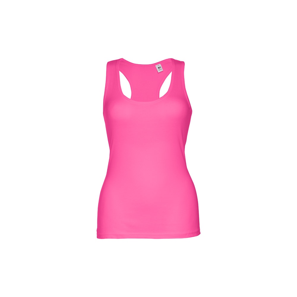 THC TIRANA. Katoenen dames-T-shirt zonder mouwen - kopen of bedrukken - Roze