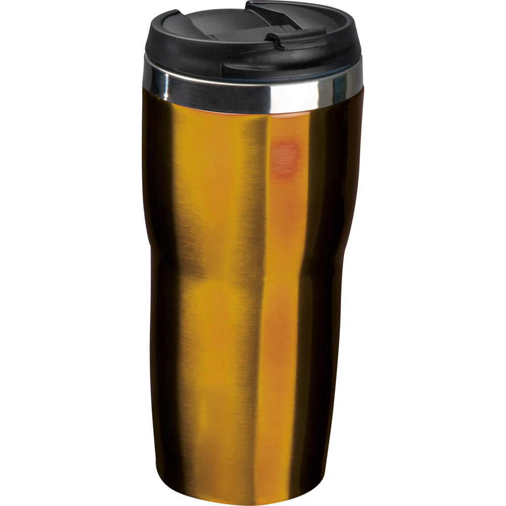 Drinkbeker met een RVS ommanteling, 500 ml - bedrukt of onbedrukt verkrijgbaar - goud