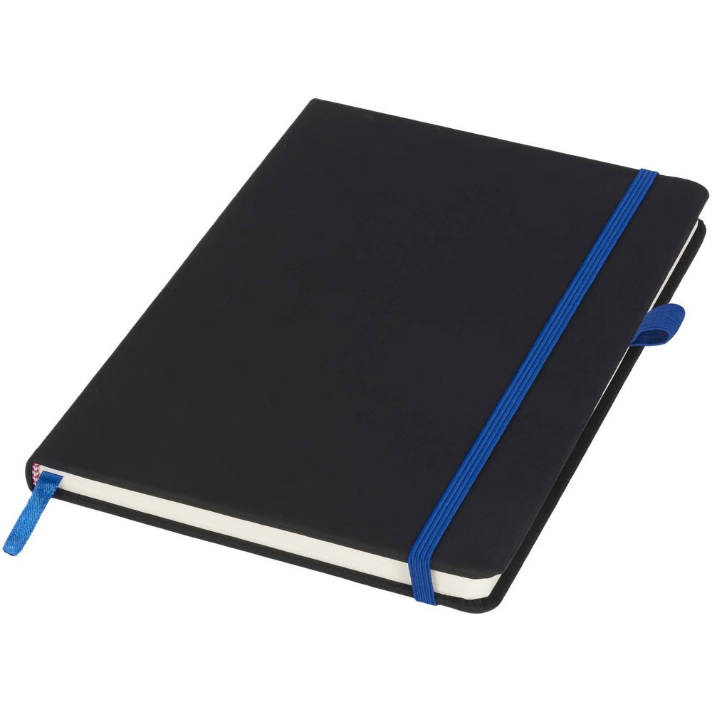 Noir medium notitieboek - met logo of onbedrukt bestellen - Zwart, Blauw