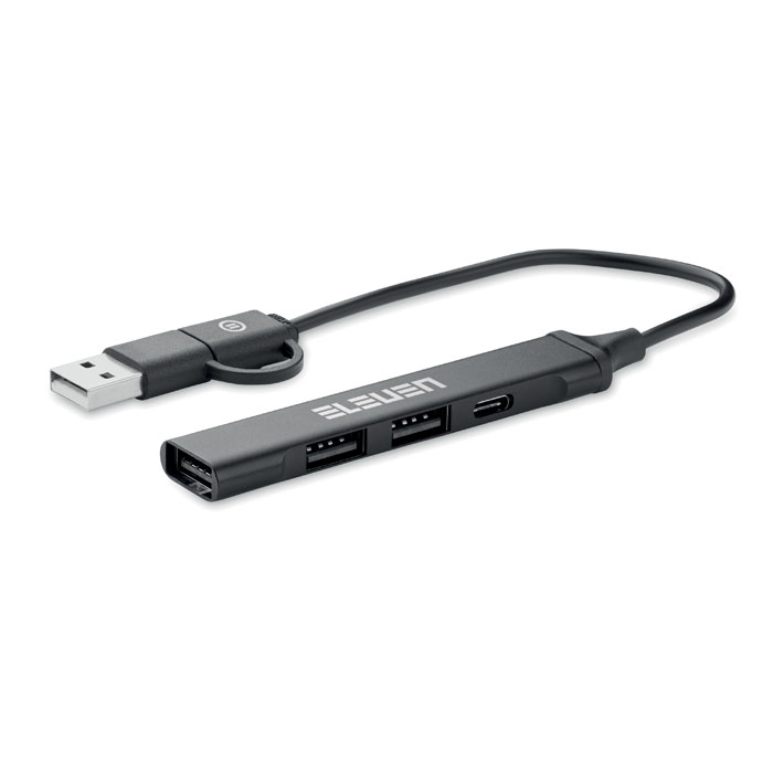 CURRENT - USB 4-poorts hub 19 cm - kopen of bedrukken