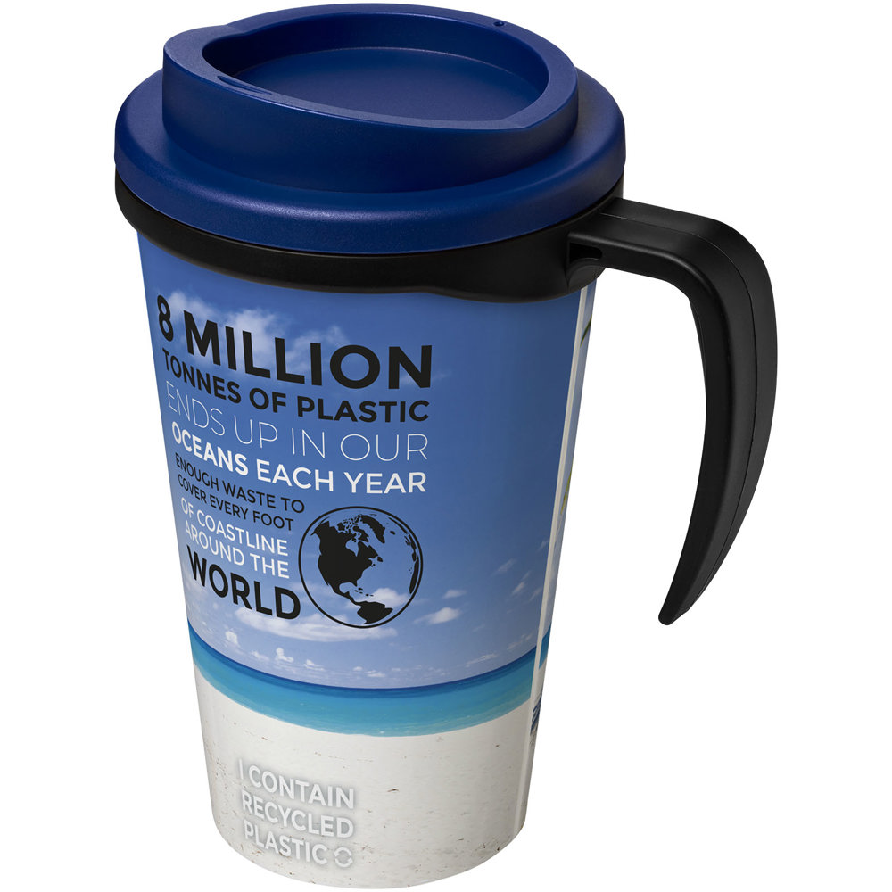 Brite Americano® grande 350 ml geïsoleerde beker - voor bedrijven en relatiegeschenken - Zwart, Blauw