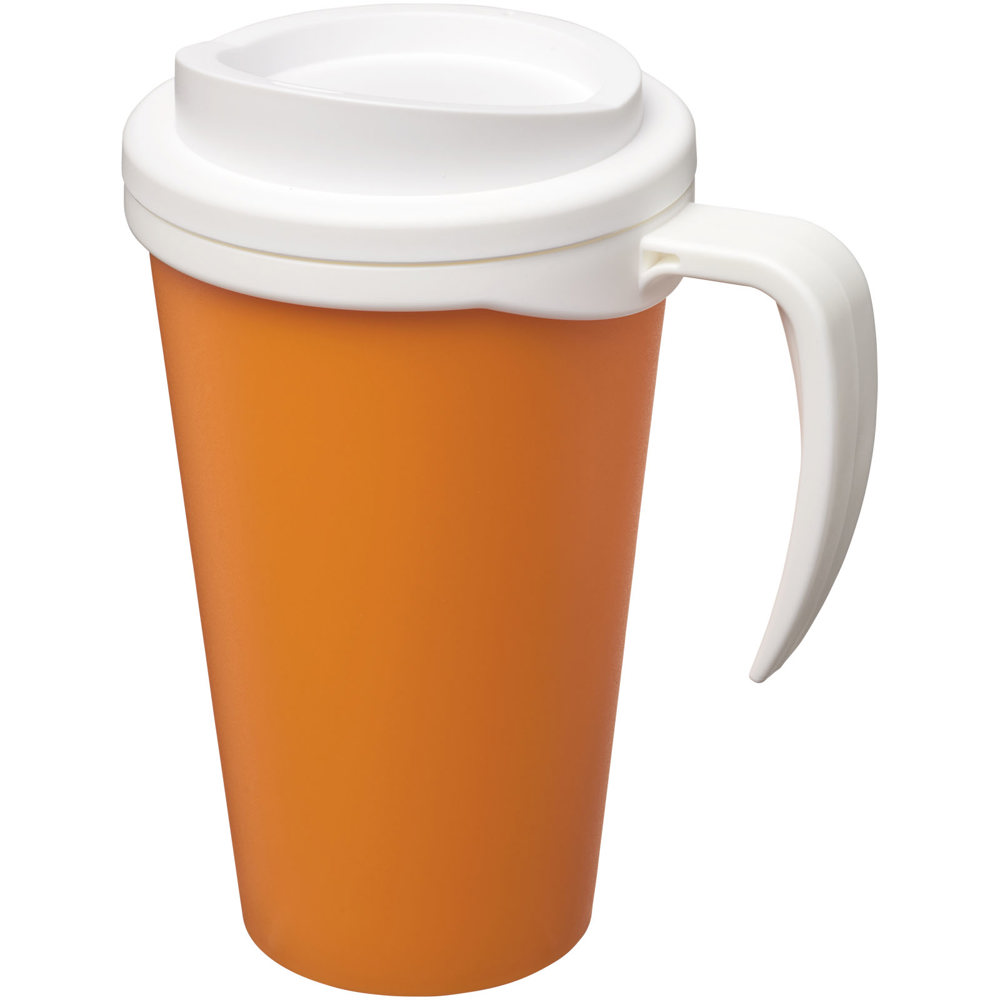 Americano® grande 350 ml geïsoleerde beker - bedrukt of onbedrukt verkrijgbaar - Oranje, Wit