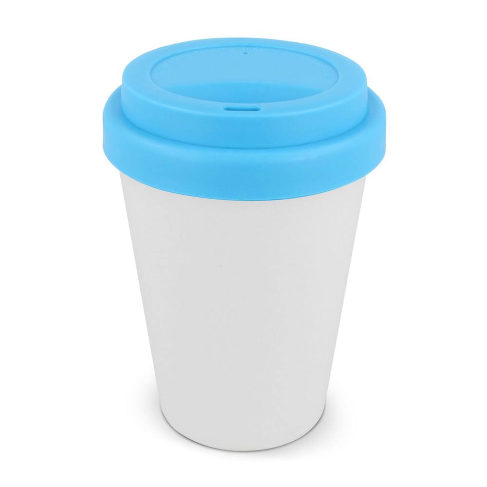 RPP Koffiebeker Wit 250ml - kopen of bedrukken - Wit / Lichtblauw