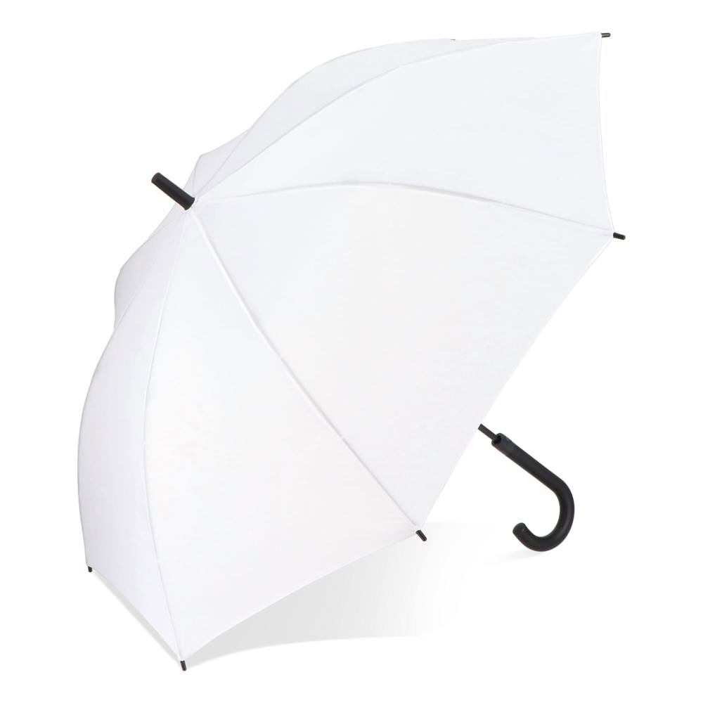 Verdure 190T Pongee 23" Winddichte haakparaplu Auto open - bedrukt of onbedrukt verkrijgbaar - Wit