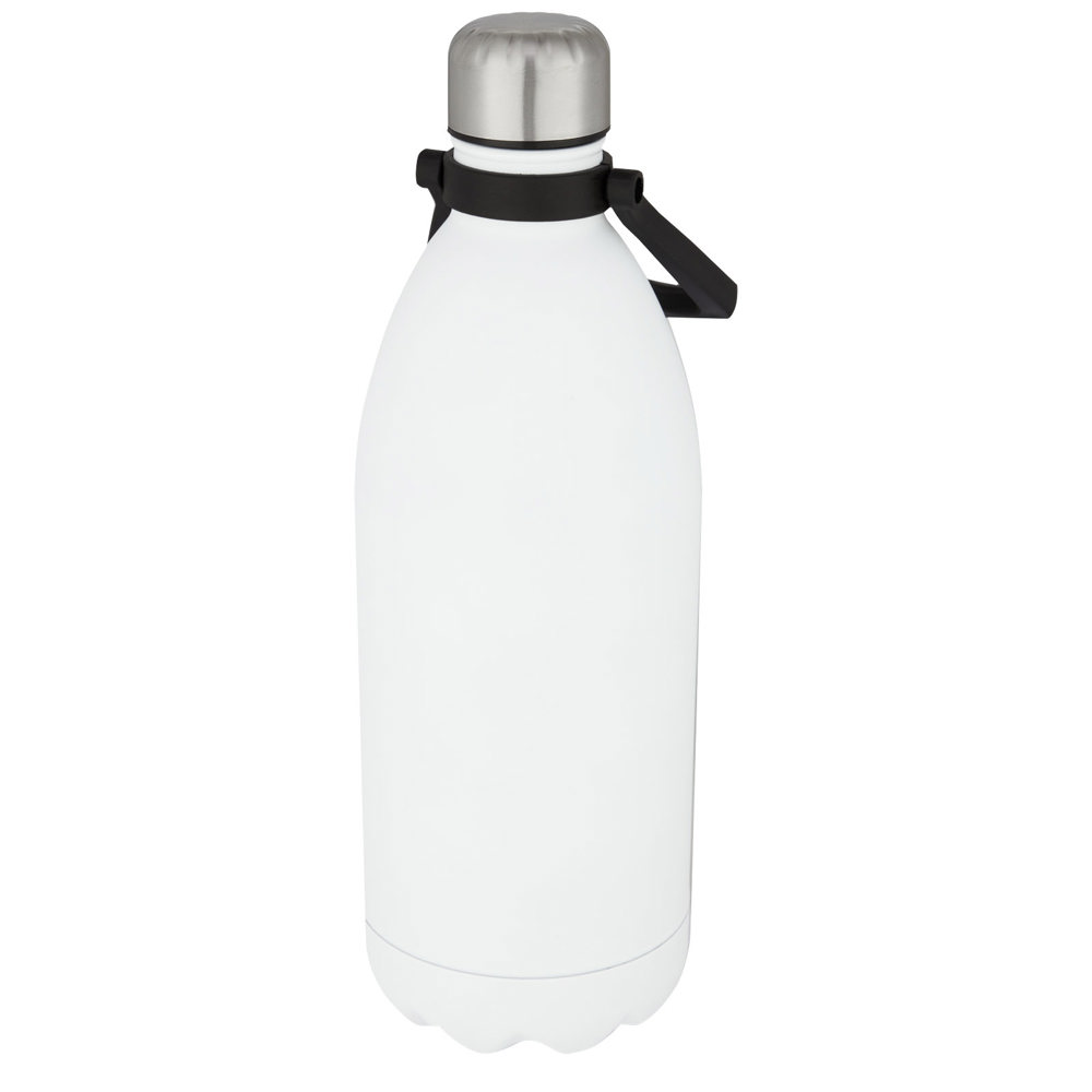 Cove 1,5 liter vacuüm geïsoleerde roestvrijstalen fles - met logo of onbedrukt bestellen - wit