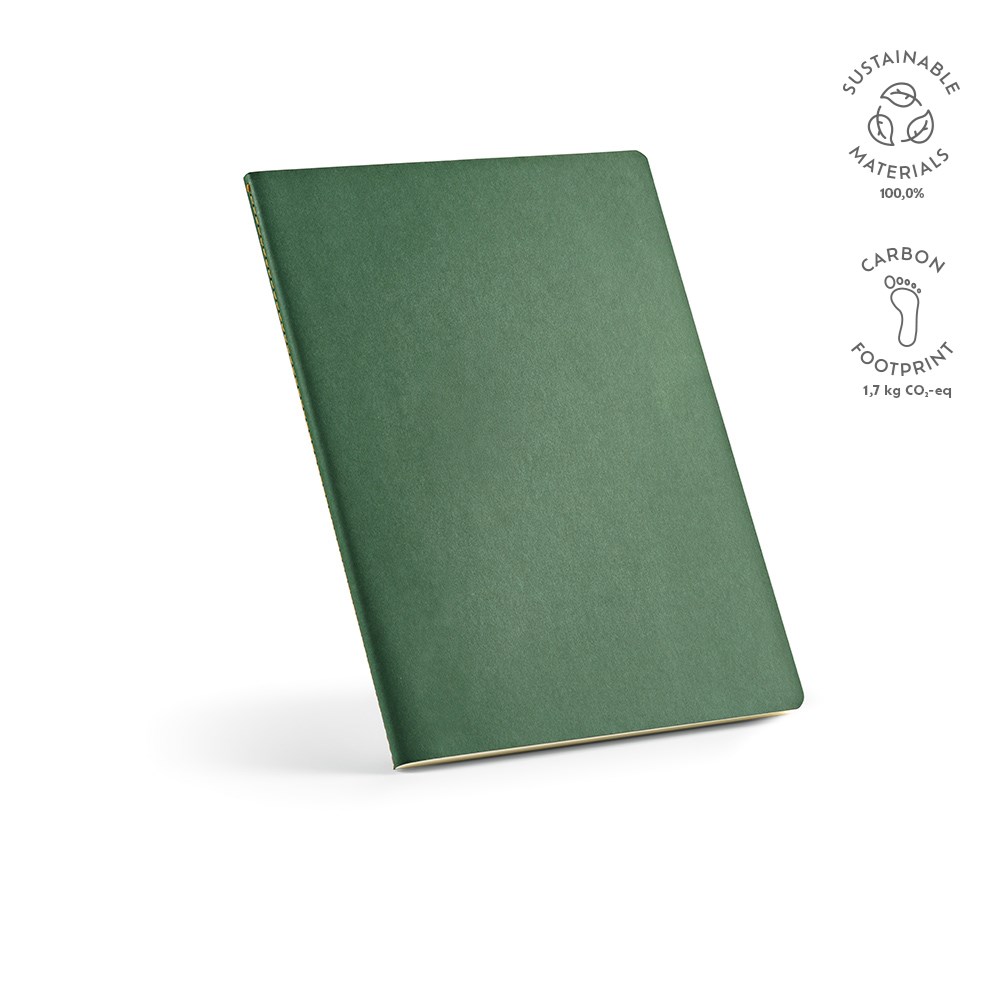 Bronte A4 notitieboek gerecycled papier 70 gsm - met logo of onbedrukt bestellen - Donkergroen