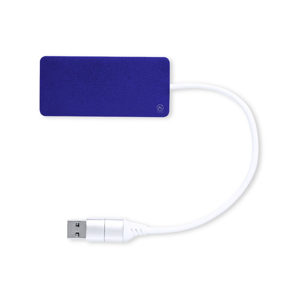 USB Hub Kalat - bedrukt of onbedrukt verkrijgbaar - AZUL
