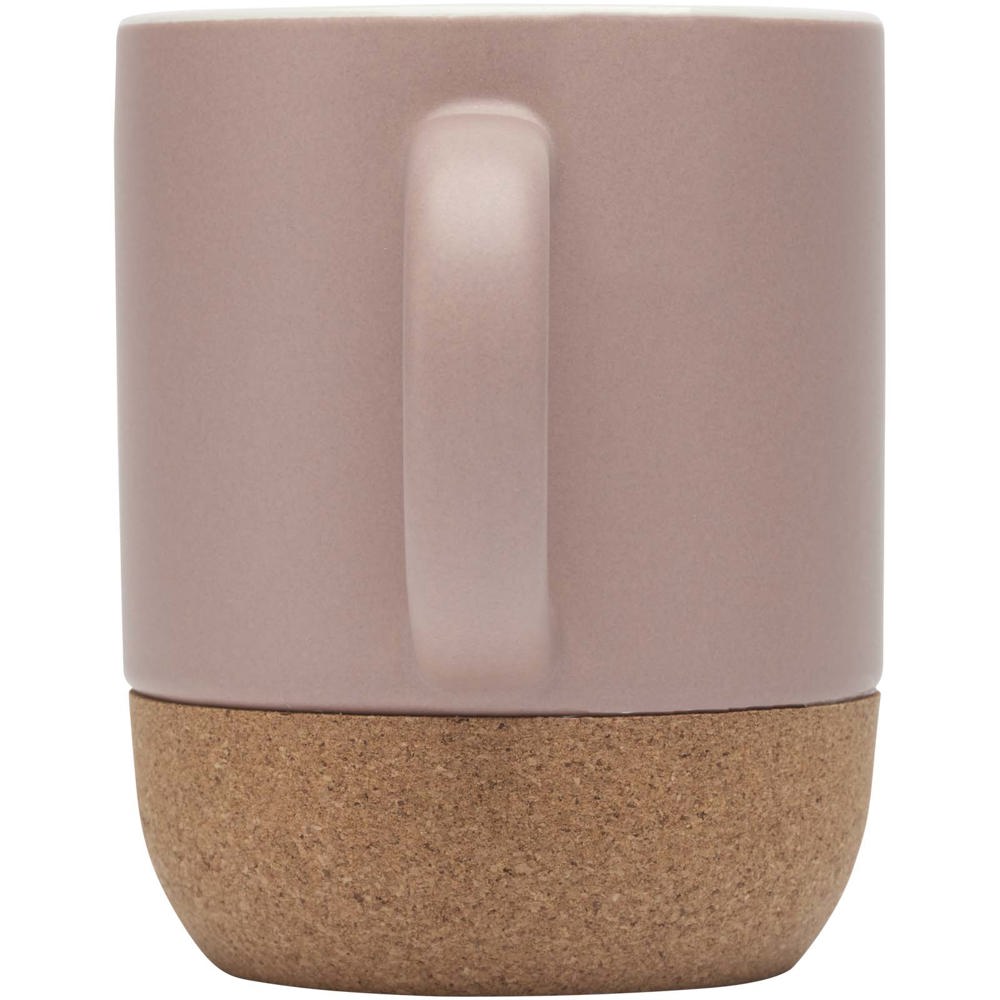 Billie 300 ml mok van keramiek met kurkdetails en matte afwerking