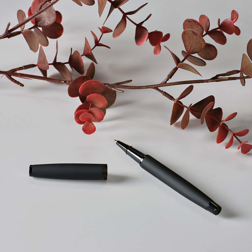 Dreiser pen gerecycled roestvrij staal zwarte inkt - Zwart