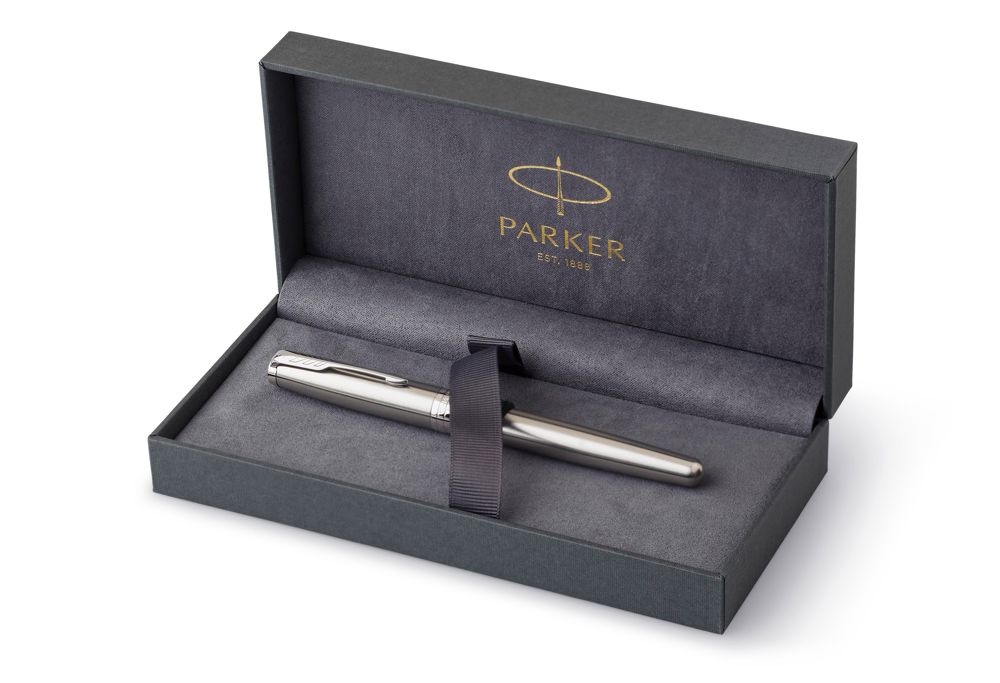 Roestvrijstalen Parker Sonnet rollerbal pen - voor bedrijven en relatiegeschenken