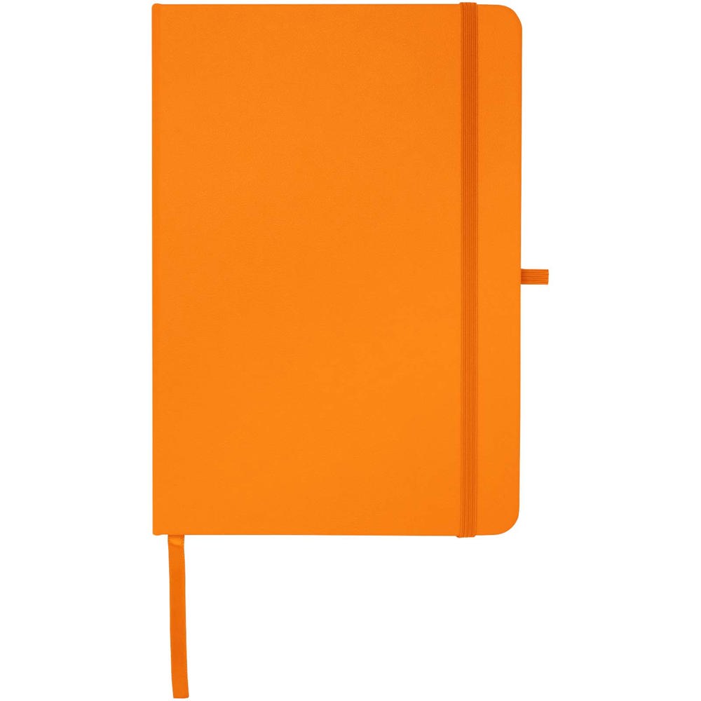 Teak A5 gerecycled notitieboek met harde kaft en gelinieerde pagina's