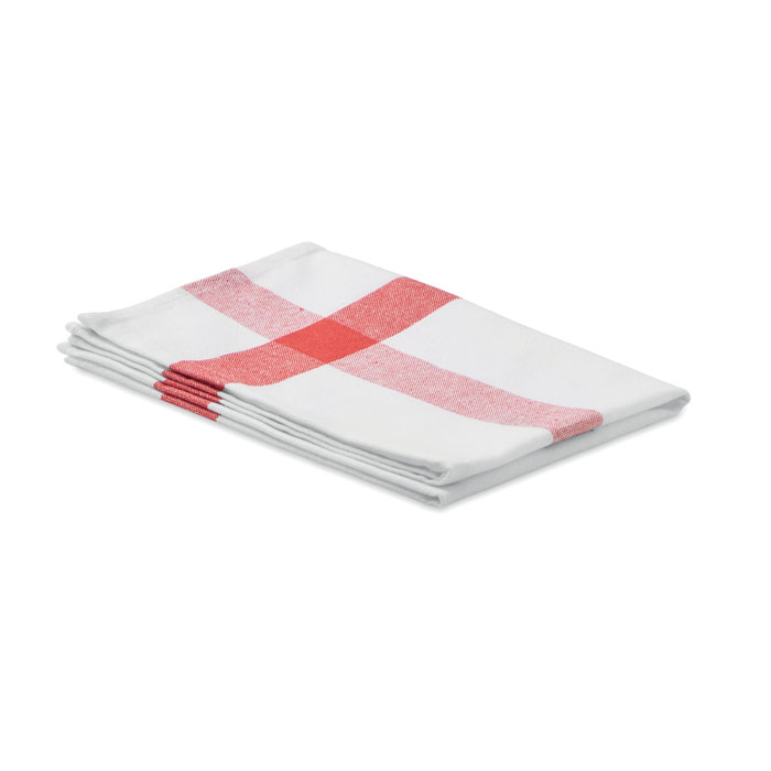 KITCH - Keukenhanddoek gerecycled - bedrukt of onbedrukt verkrijgbaar - Rood