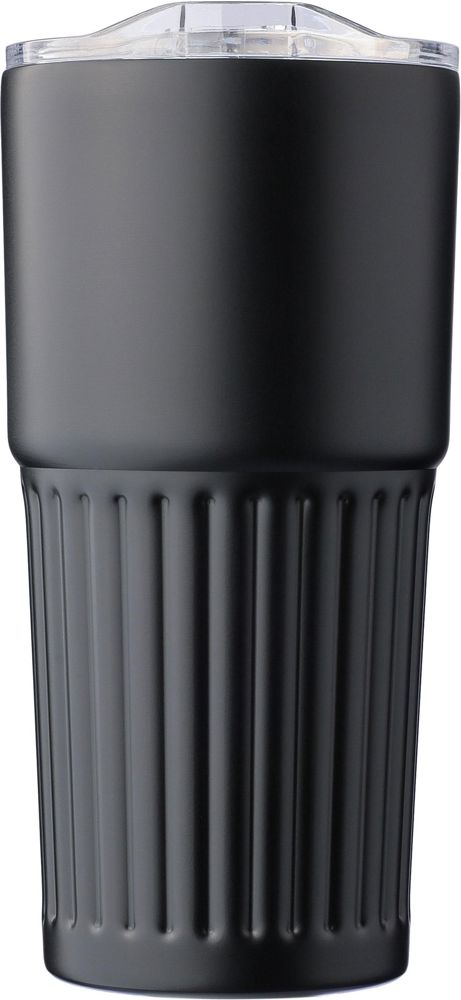 Gerecyclede roestvrijstalen dubbelwandige drinkmok (500 ml) Kael - met logo of onbedrukt bestellen - zwart