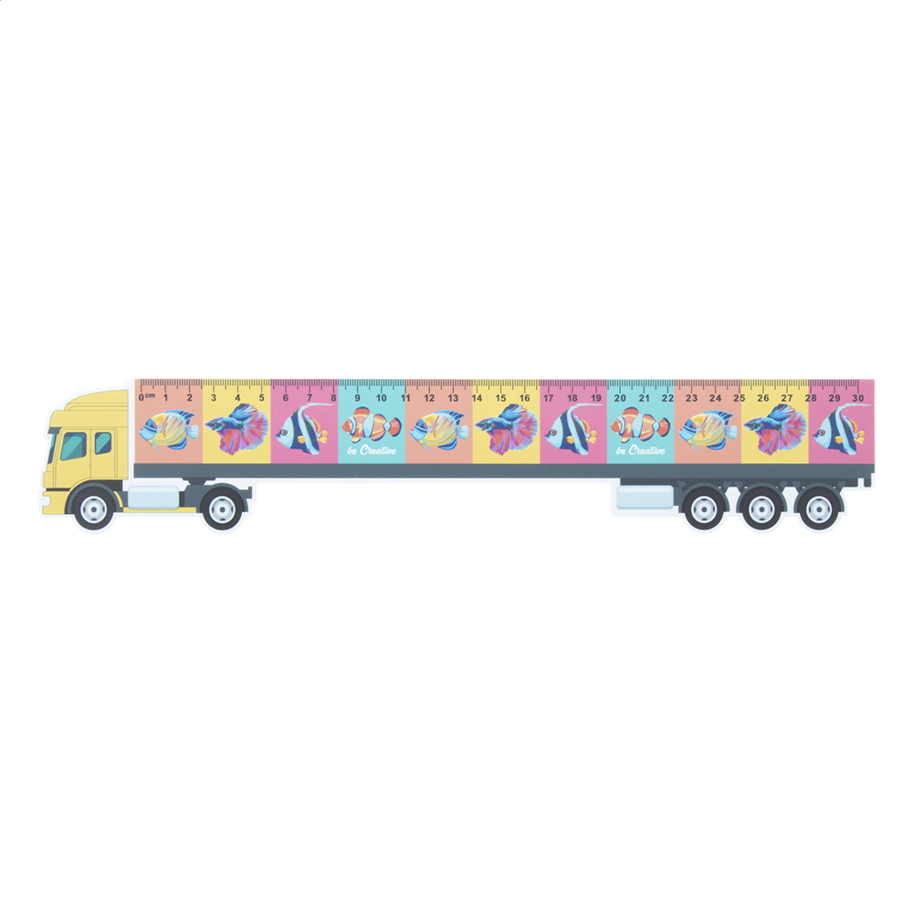 Trucker 30 - liniaal van 30 cm, vrachtwagen - met logo of onbedrukt bestellen