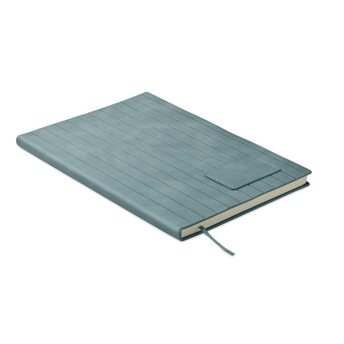TINTRAY - A5 notitieboek in smokey PU - voor bedrijven en relatiegeschenken - Petrol
