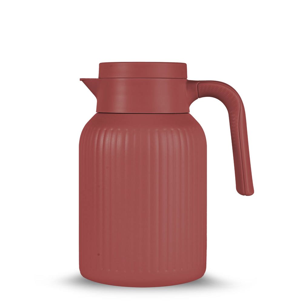 Sagaform Trine Thermoskan (gerecycled) 1.5 L - bedrukt of onbedrukt verkrijgbaar - Donker Rood