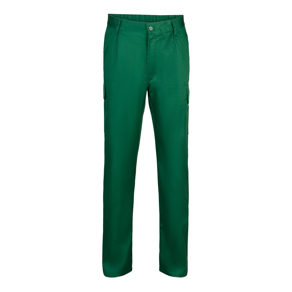 VL MABON. Multi-pocket keperstof broek (200g/m²), van katoen (35%) en polyester (65%) - met logo of onbedrukt - Donkergroen