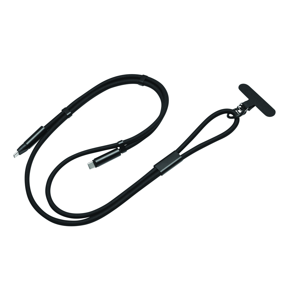 MOBILE CARRY - Universele mobiele telefoonriem - voor bedrijven en relatiegeschenken - Zwart