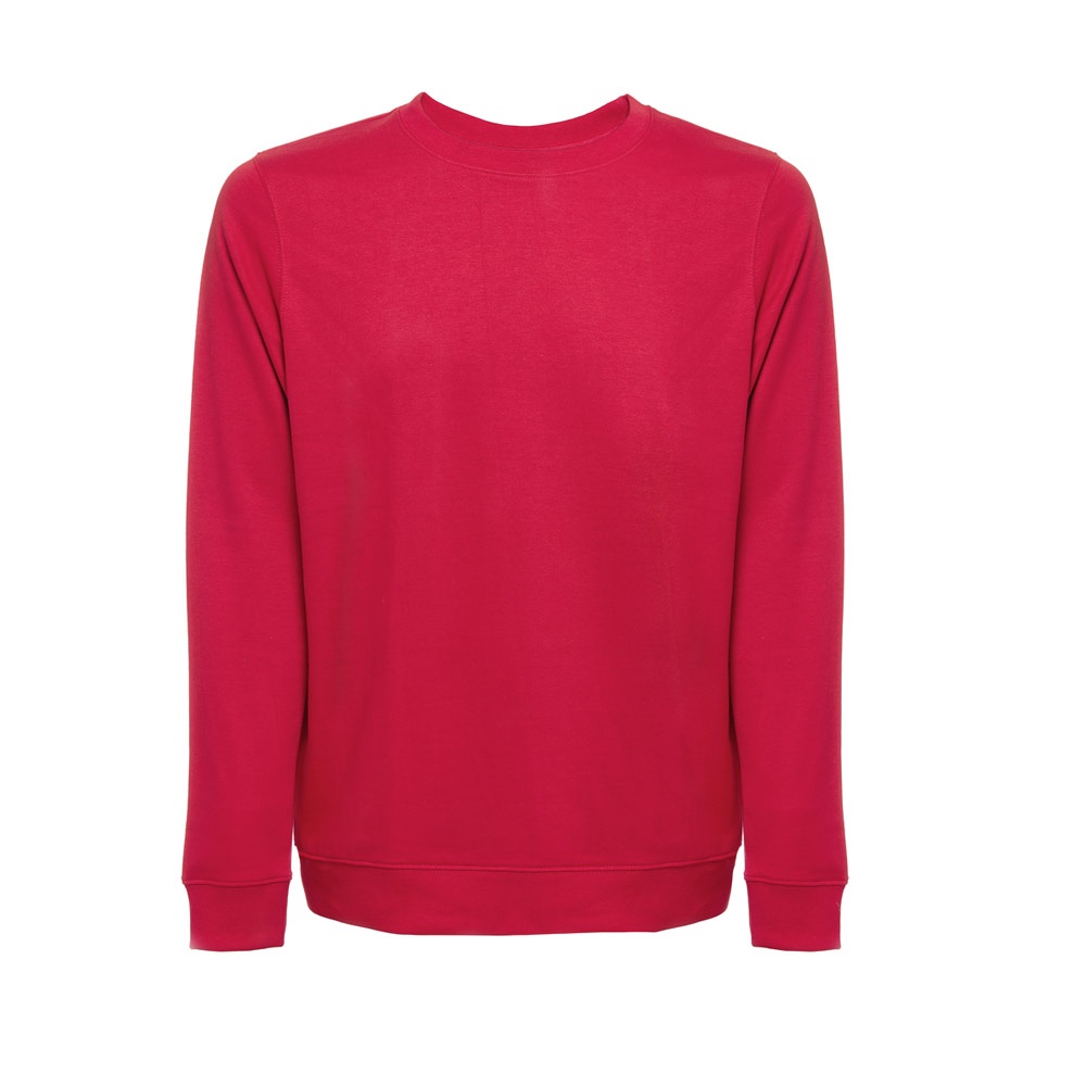 THC COLOMBO. Sweatshirt (unisex) in Italiaanse badstof zonder sluiting - voor bedrijven en relatiegeschenken - Rood