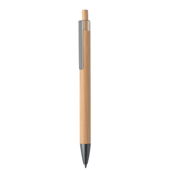 ITEA - Bamboe balpen met drukknop - met logo of onbedrukt bestellen