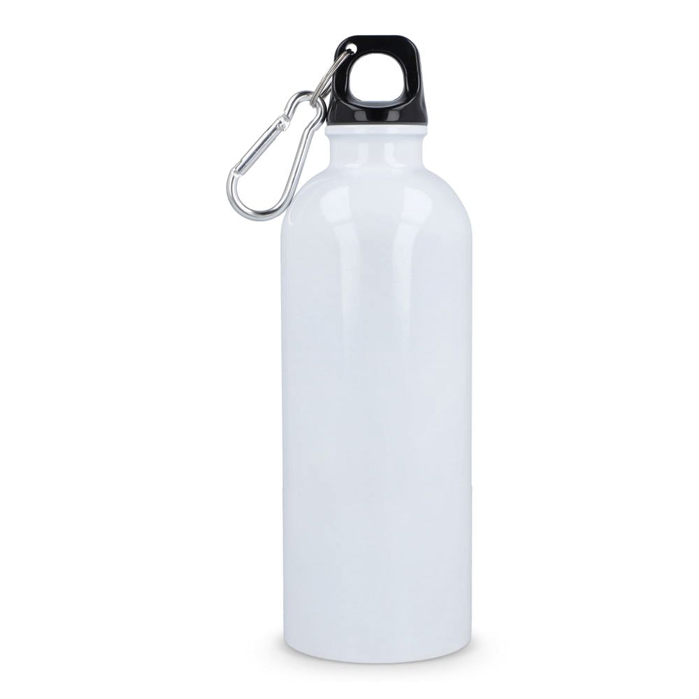 Gerecycled RVS Enkelwandige fles met Karabijnhaak 500ml