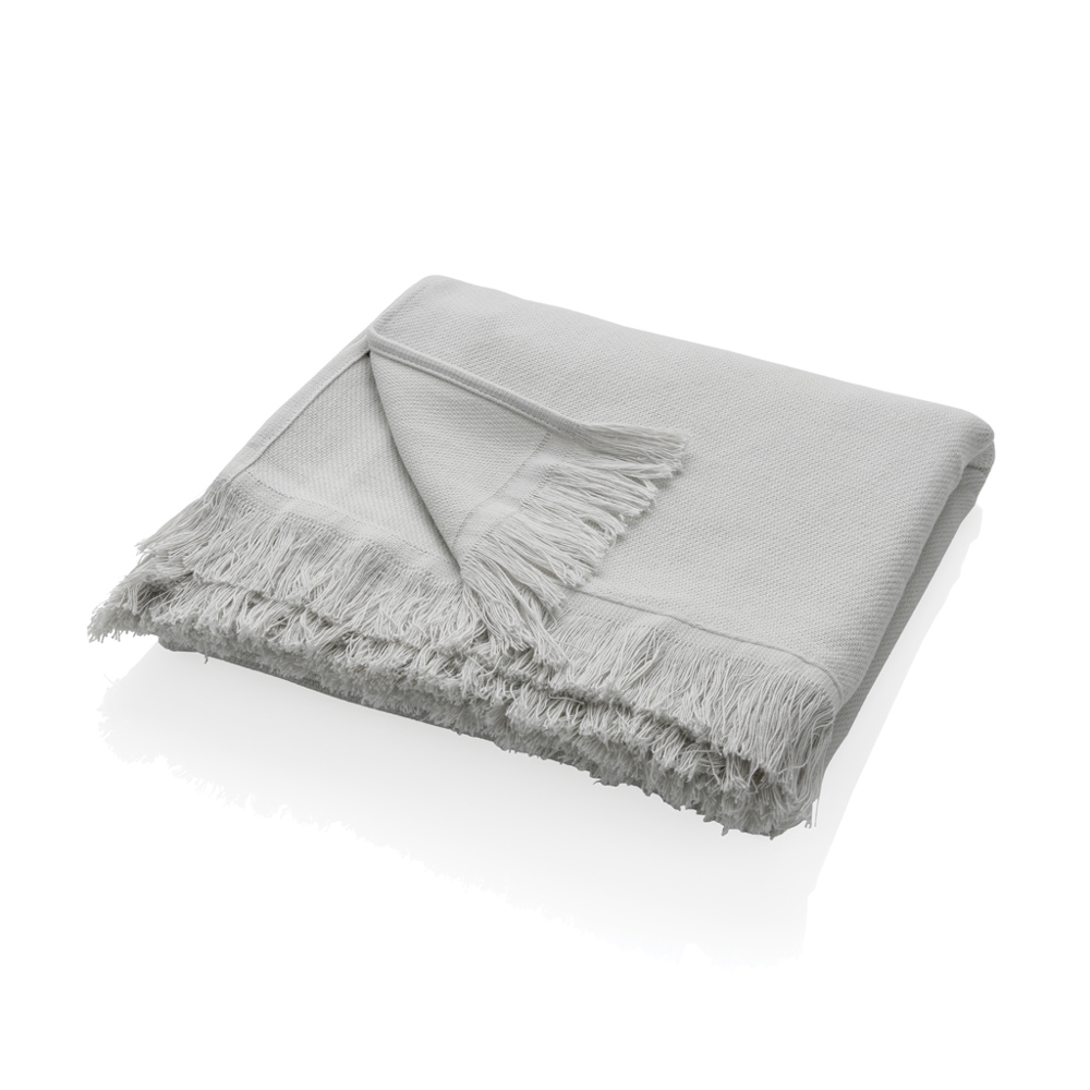 UKIYO Aware™ Keiko effen hammam handdoek 100x180cm - met logo of onbedrukt bestellen - grijs (± PMS 13-4303 TCX)