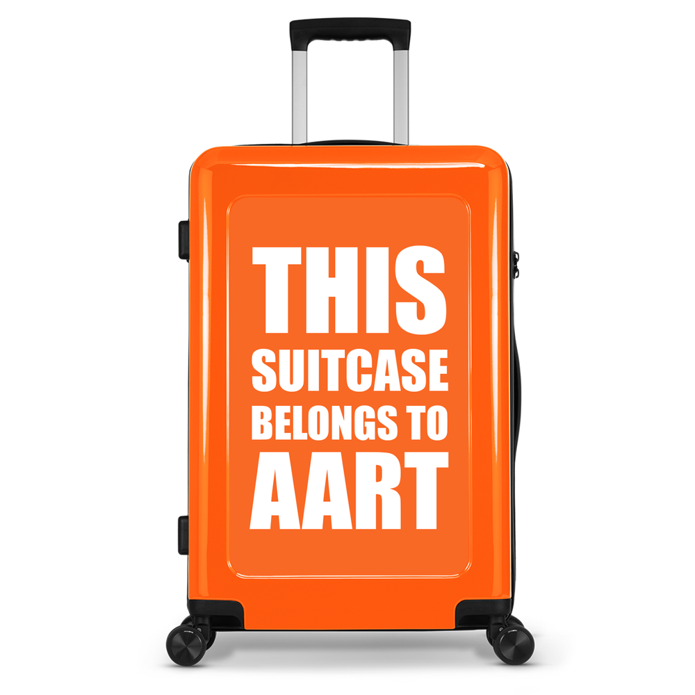 STICKERCASE® 24" Reiskoffer oranje - met gepersonaliseerde sticker en/of individuele namen