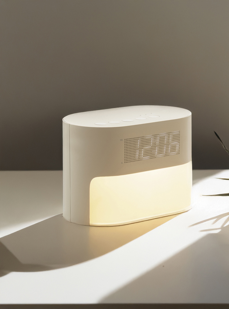 LumaRise RCS gerecycled plastic wekker met witte ruis