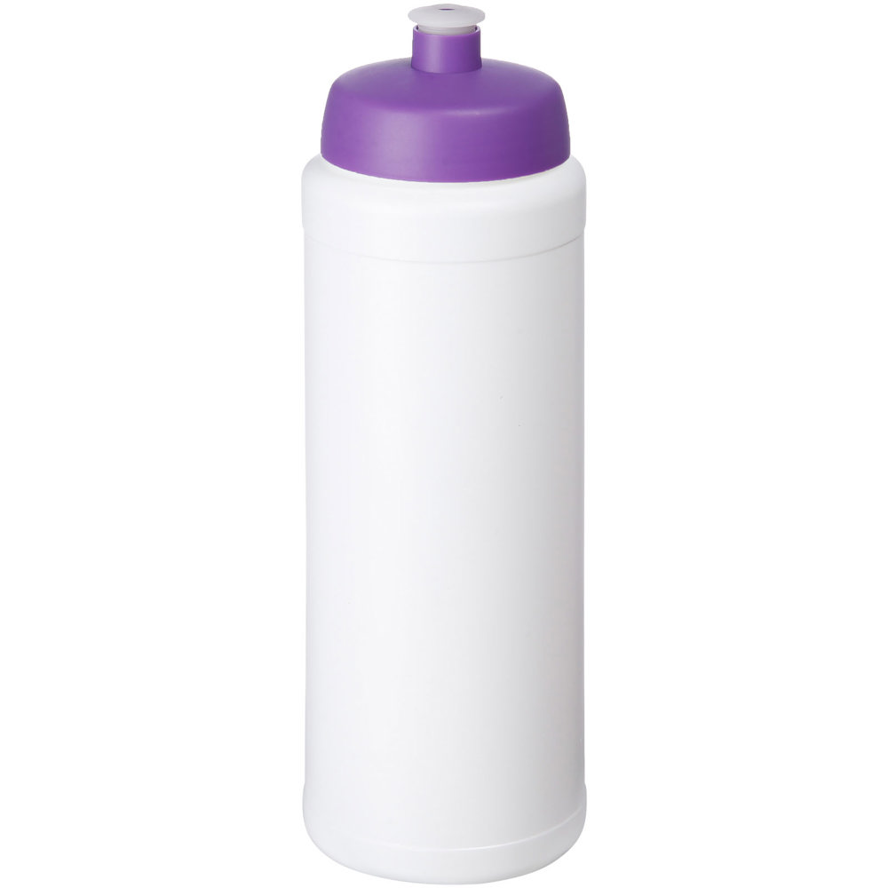 Baseline® Plus grip 750 ml sportfles met sportdeksel - bedrukt of onbedrukt verkrijgbaar - Wit, Paars