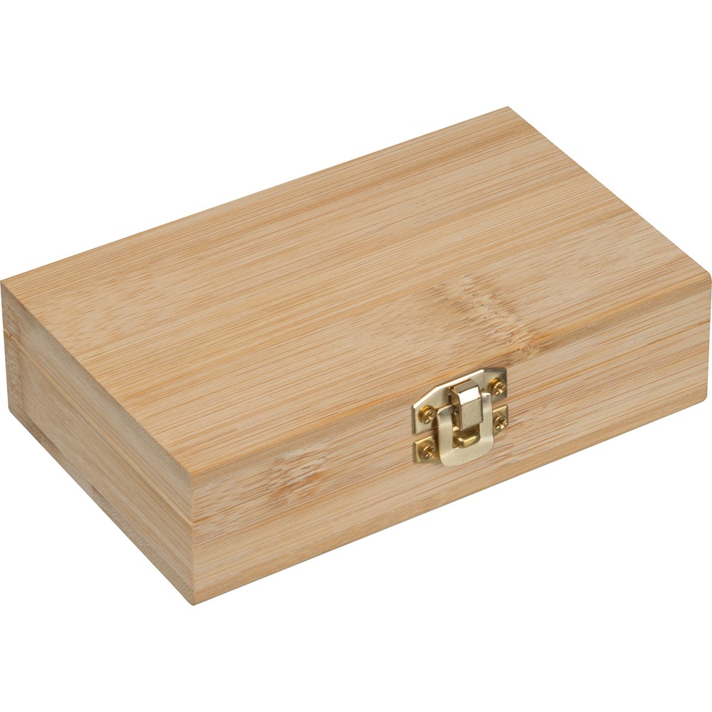 Ijsblokjes in een bamboe bewaarbox