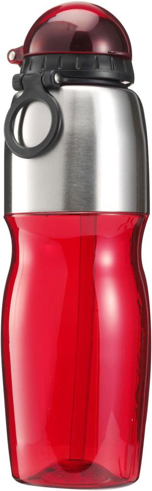 PS en RVS fles Emberly - voor bedrijven en relatiegeschenken - rood