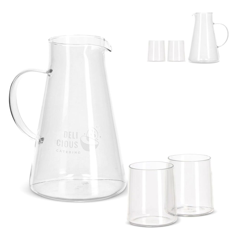 InSideOut Karaf Elin met 2 glazen - met logo of onbedrukt bestellen