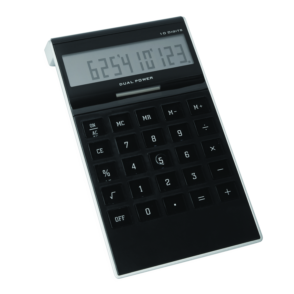 Dotty Matrix - Elegant vormgegeven dual-power calculator - bedrukt of onbedrukt verkrijgbaar