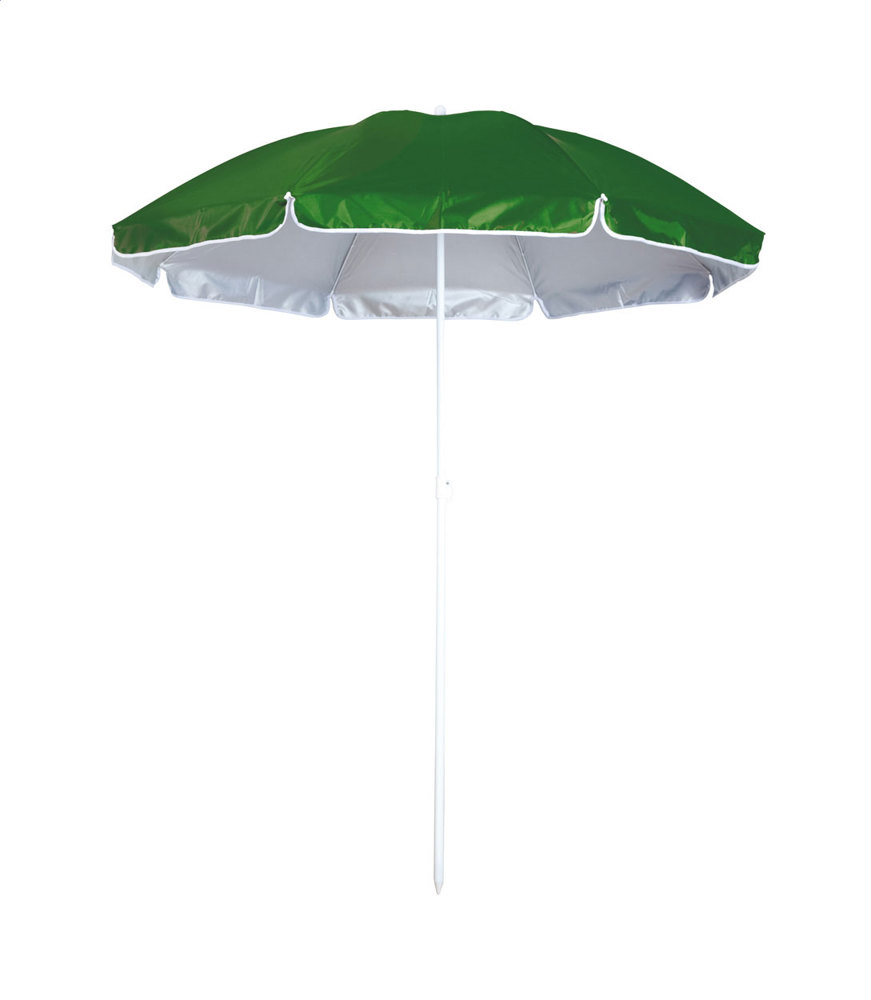 Kuramo - strand parasol - met logo of onbedrukt bestellen - groen/wit