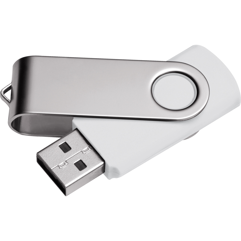 USB-stick16GB - bedrukt of onbedrukt verkrijgbaar - Wit