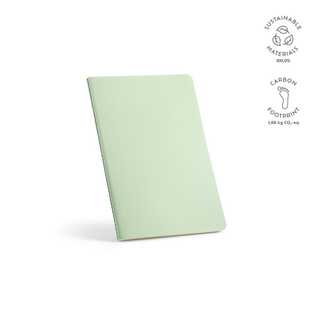 Bronte A5 notitieboek gerecycled papier 70 gsm - met logo of onbedrukt bestellen - Pastel groen