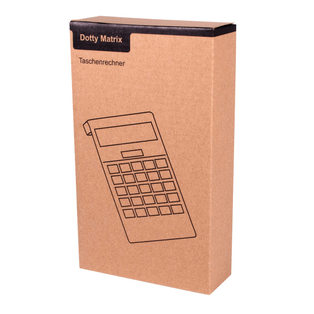 Dotty Matrix - Elegant vormgegeven dual-power calculator - bedrukt of onbedrukt verkrijgbaar